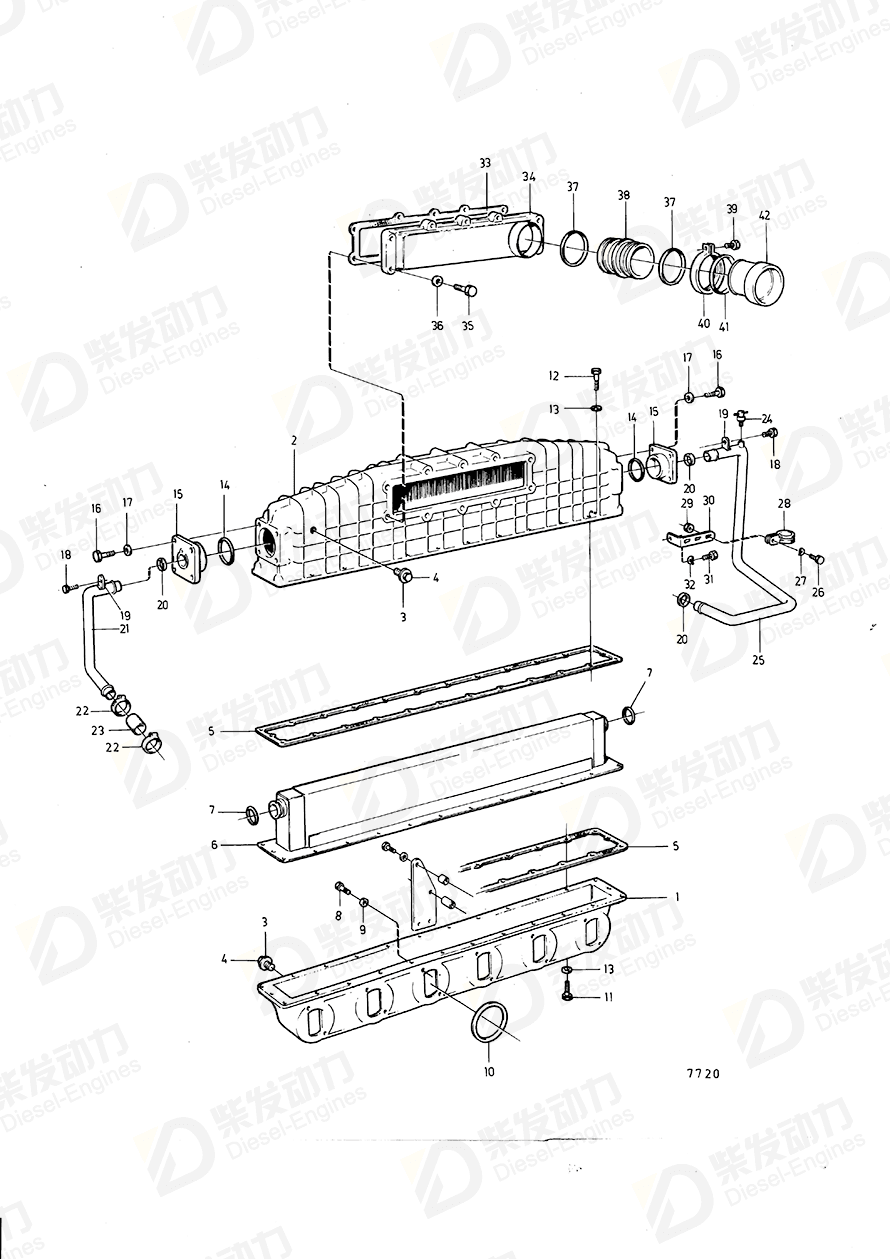 VOLVO Connecting pipe 4778371 Drawing